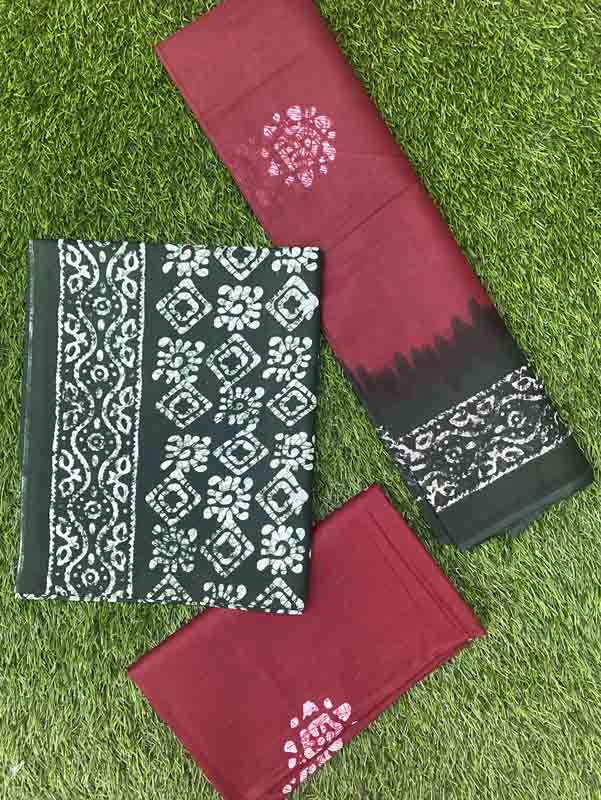Batik Printed Cotton Churidar Set DC175-04