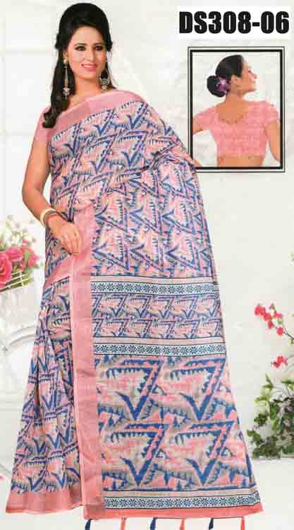 Semi Linen Saree DS308-06