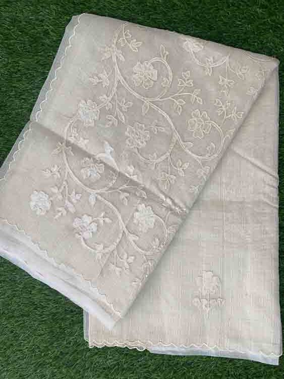Net Kota Sarees with Applique Work Embroidery DS310-03