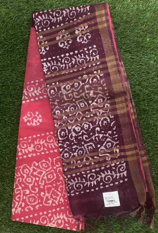 Semi Tusser Batik Print Saree DS326-07