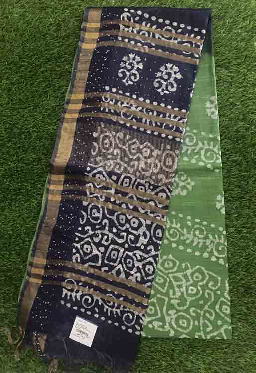 Semi Tusser Batik Print Saree DS326-05