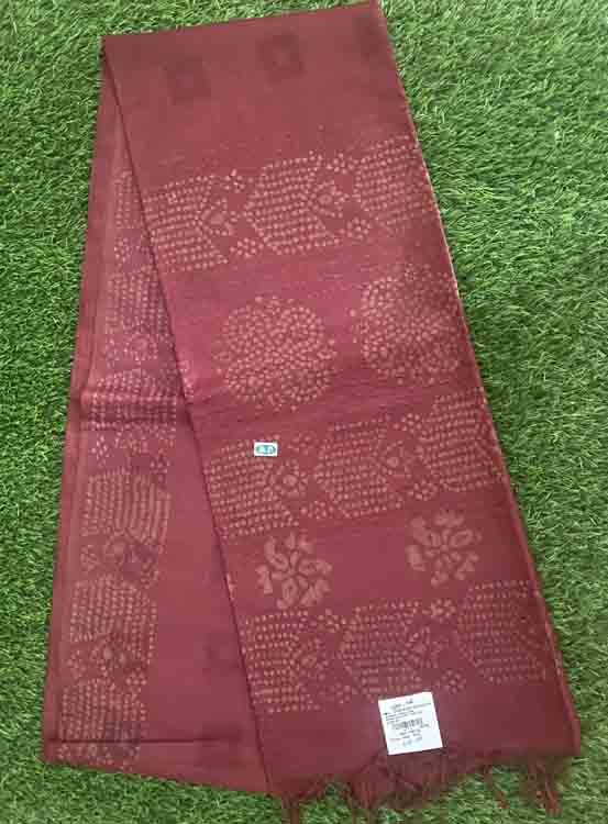 Semi Tusser Batik Print Saree DS326-09