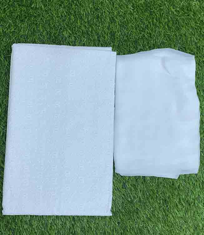 White Cotton Churidar Set DC203-05