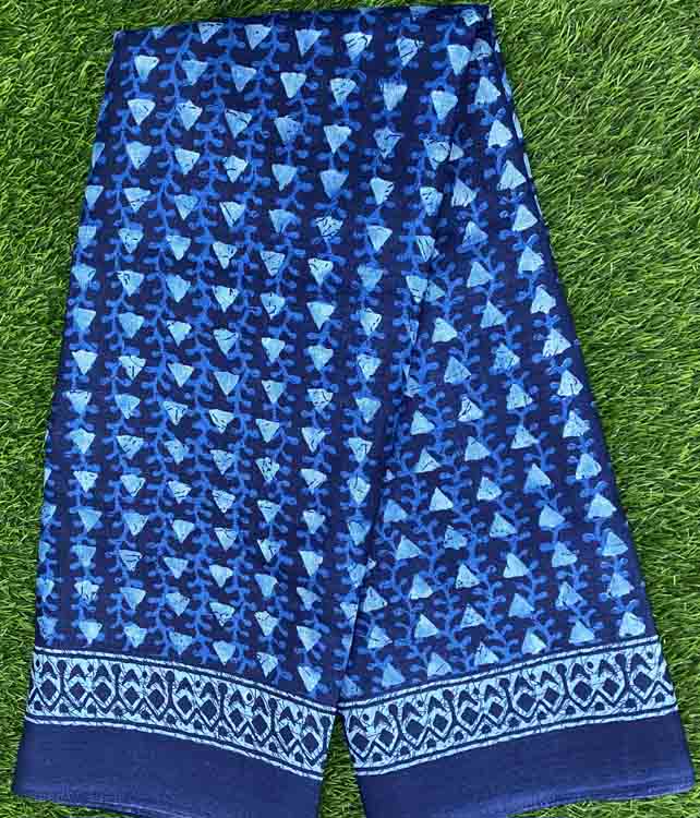 Semi Silk Indigo Blue Saree DS380-07