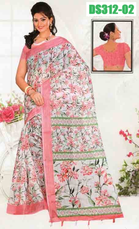 Semi Linen Saree DS321-02