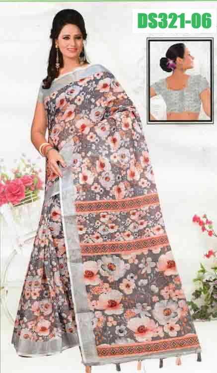 Semi Linen Saree DS321-06