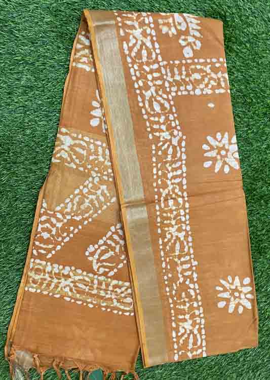 Batik Print Semi Linen Saree DS335-03