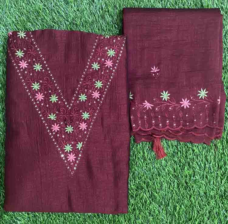 Vichitra Silk Churidar Materials Set DC218-03