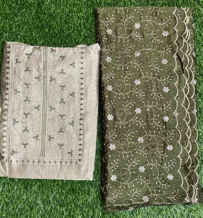 Vichitra Silk Churidar Set DC222-06