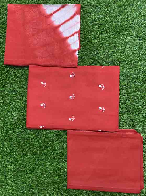 Red and White Churidar Set DC210-09