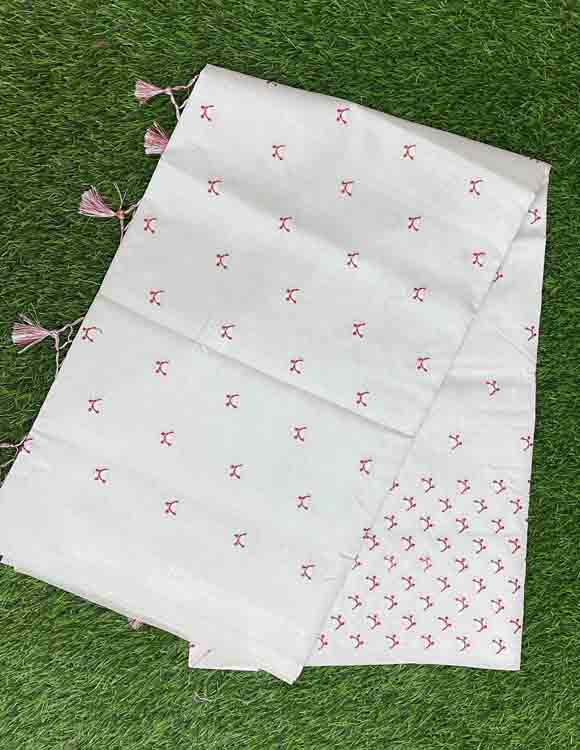 Off White Art Silk Saree DS324-02