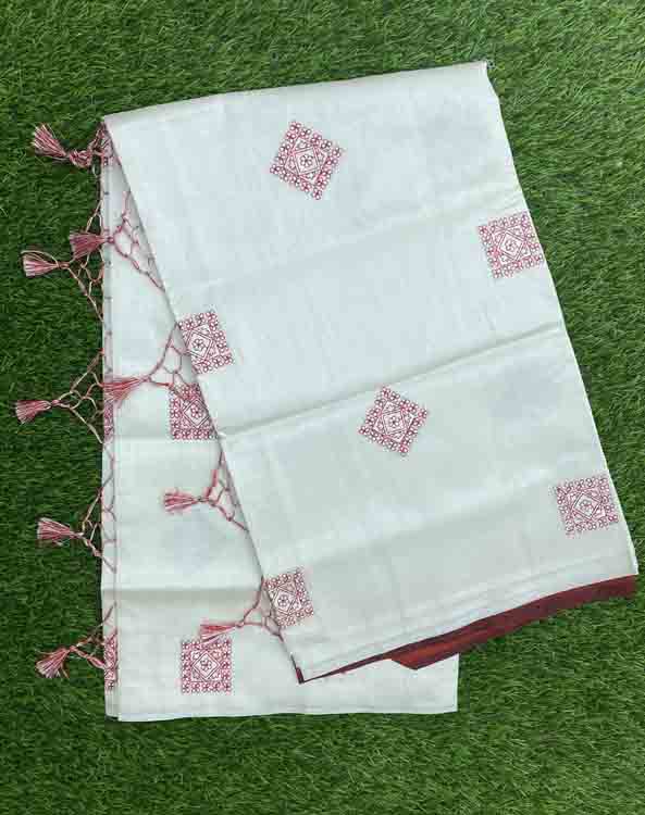Off White Art Silk Saree DS324-06