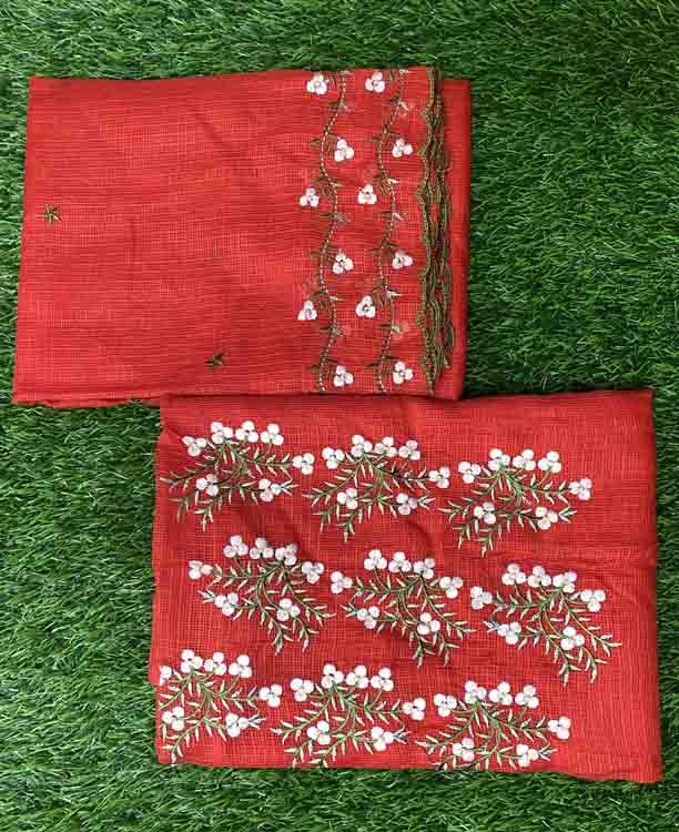 Red Color Silky Kota Churidar Set DC237-02