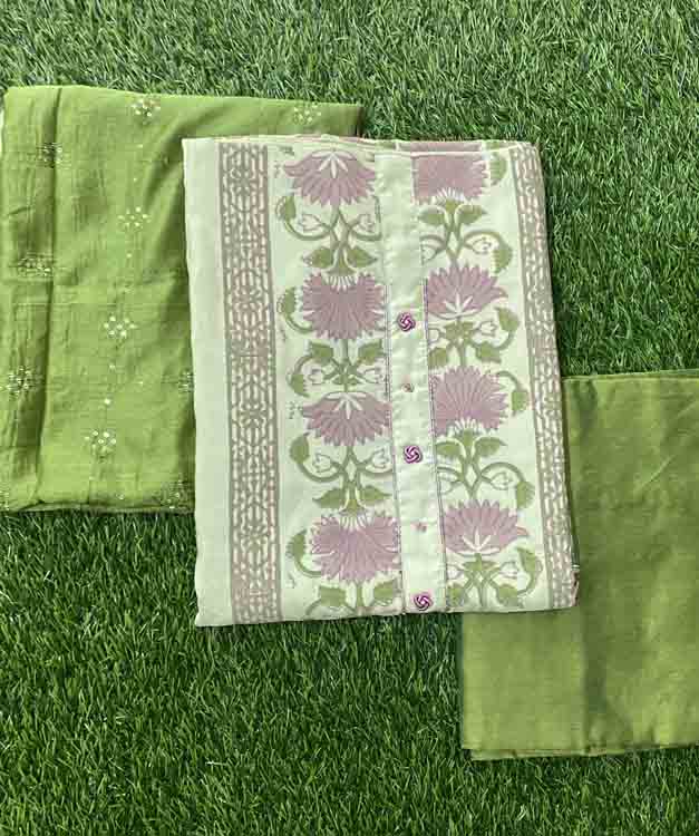 Hand Embroidered Party Wear Churidar Set DC235-12