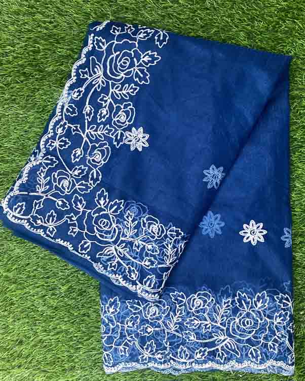 Embroidered Semi Organza Saree DS393-03