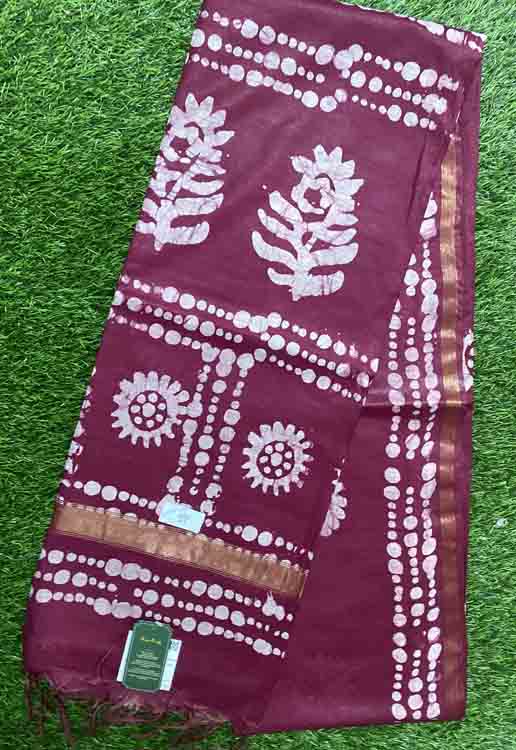 Batik Print Semi Tusser Saree DS345-02