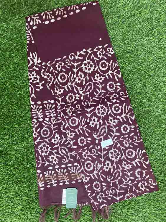 Batik Print Semi Tusser Saree DS352-04