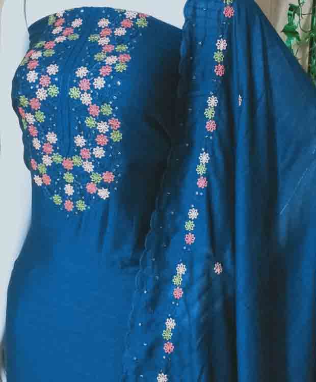Party Wear Vichitra Silk Churidar Set DC251-02