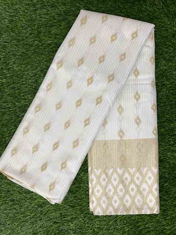 Off White Gold Saree DS365-02
