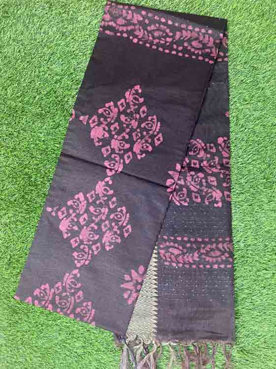 Batik Print Semi Tusser Saree DS377-04