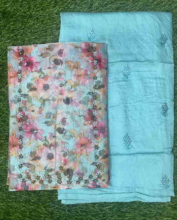 Unstitched Organza Churidar Set DC257-02