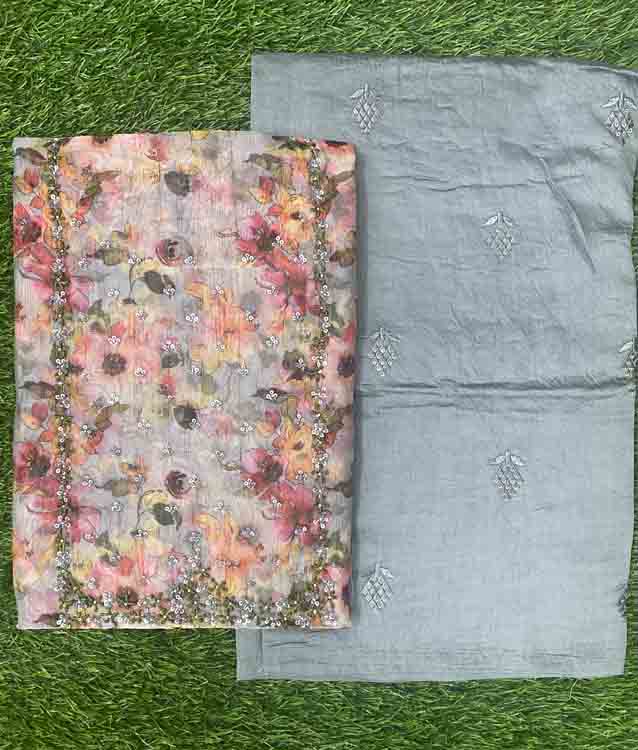 Unstitched Organza Churidar Set DC257-04