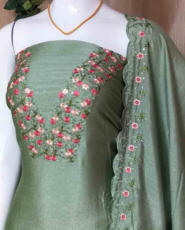 Vichitra Silk Churidar Materials DC261-07