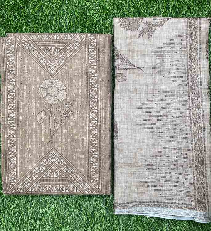 Cotton Linen Churidar Materials Set DC298-08