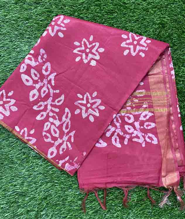 Batik Print Semi Tussar Saree DS397-02