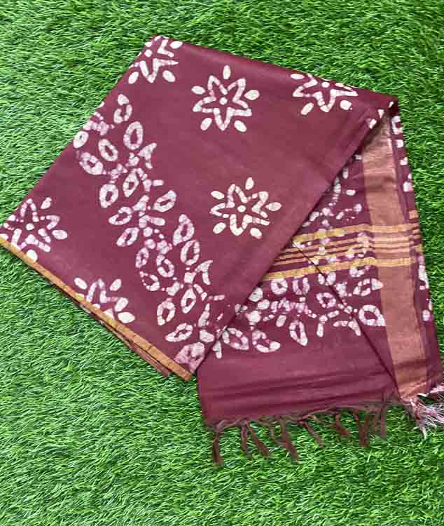 Batik Print Semi Tussar Saree DS397-04