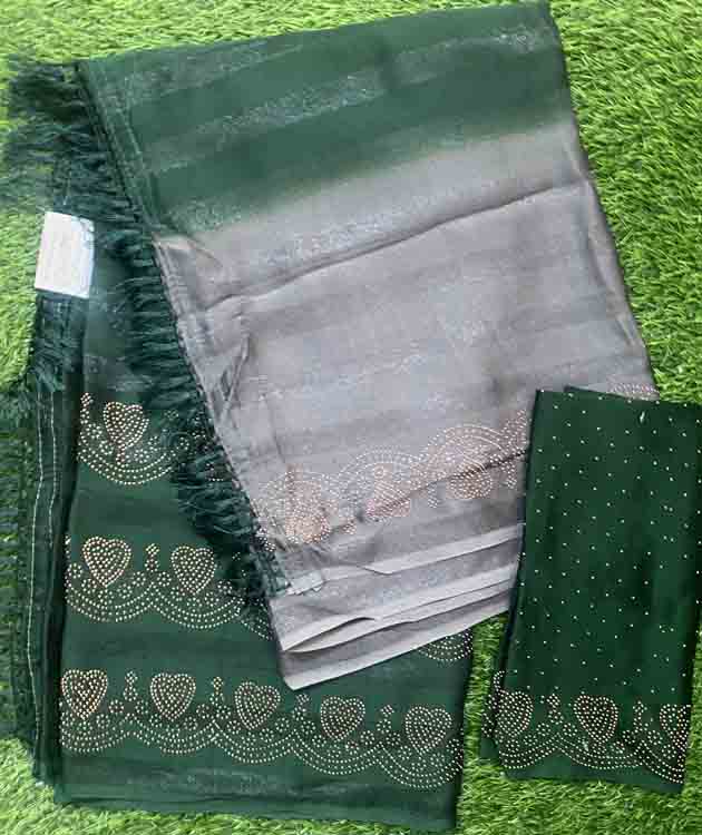 Party Wear Chiffon Fancy Saree with Stone Work DS399-11