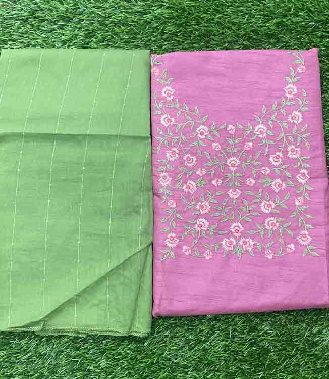 Daily Wear Semi Silk Churidar Materials Set DC295-01