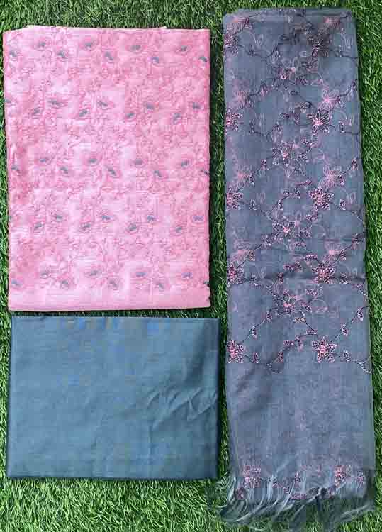 Unstitched Semi Silk Salwar Suit Materials DC285-03