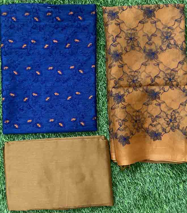 Unstitched Semi Silk Salwar Suit Materials DC285-05