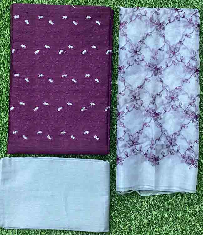 Unstitched Semi Silk Salwar Suit Materials DC285-07