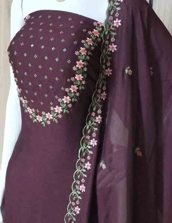 Vichitra Silk Churidar Material Set DC299-01