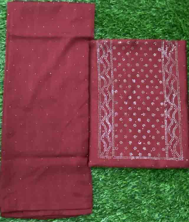 Vichitra Silk Churidar Materials with Stone Work DC306-04