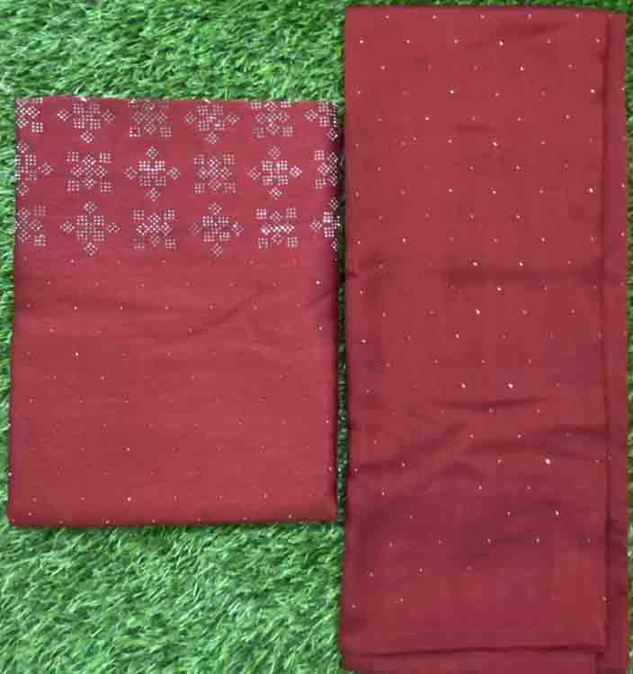 Vichitra Silk Churidar Materials with Stone Work DC306-08