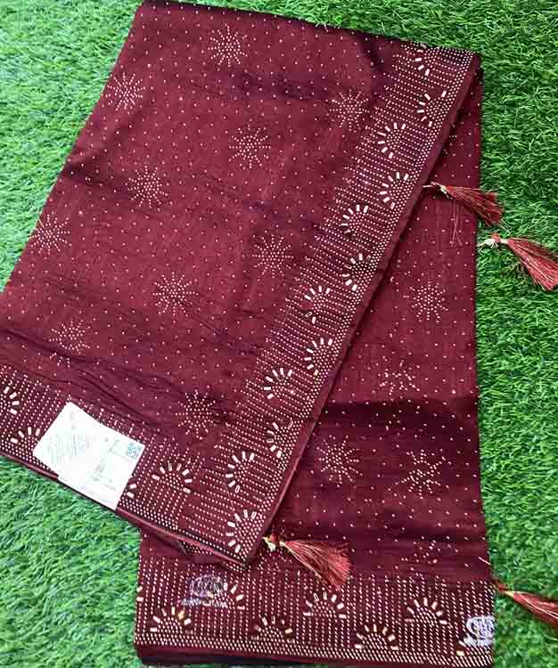 Vichitra Silk Fancy Saree with Beautiful Stone Work DS420-04