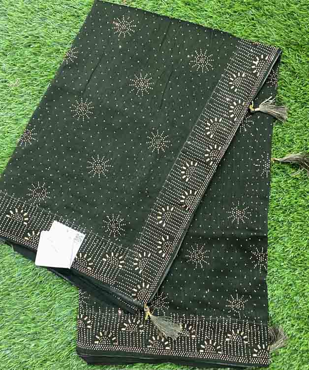 Vichitra Silk Fancy Saree with Beautiful Stone Work DS420-06
