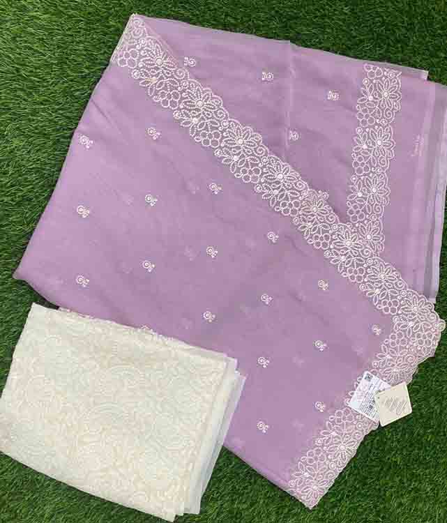 Embroidered Soft Organza Saree DS647-14