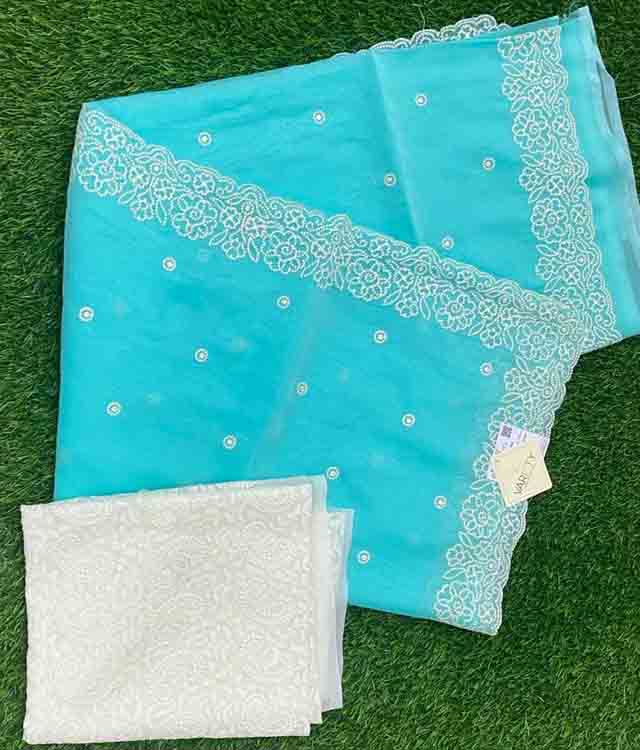 Embroidered Soft Organza Saree DS440-07