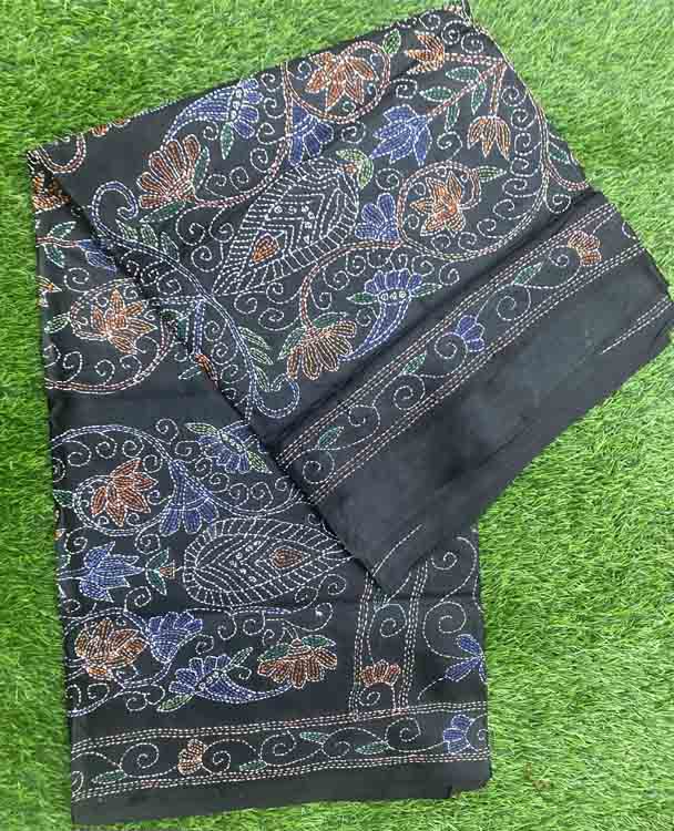 Kantha Work Semi Tussar Saree DS444-07