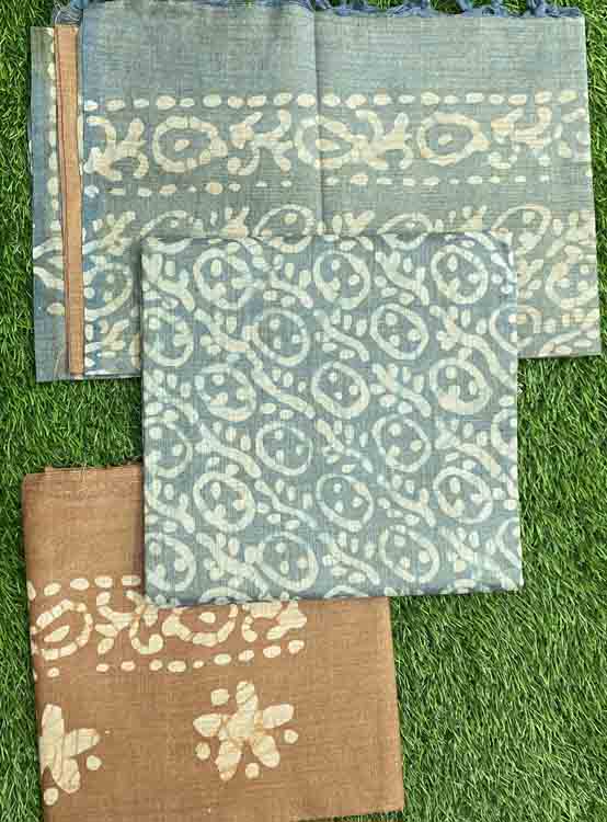 Semi Tussar Silk Churidar Materials Set DC322-04