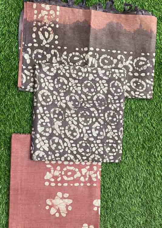 Semi Tussar Silk Churidar Materials Set DC322-08