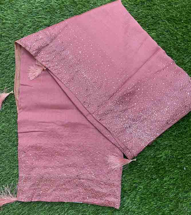 Vichitra Silk Saree with Beautiful Stone Work DS543-02