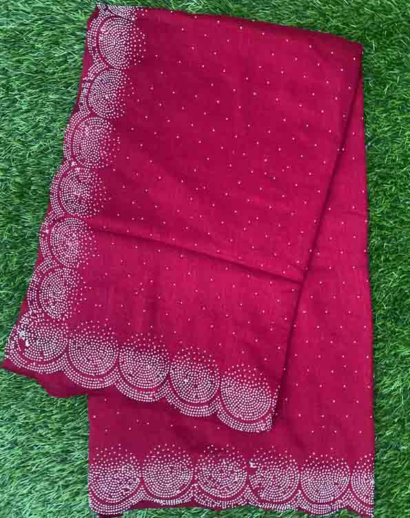 Beautiful Stone Worked Vichitra Silk Fancy Saree DS424-01