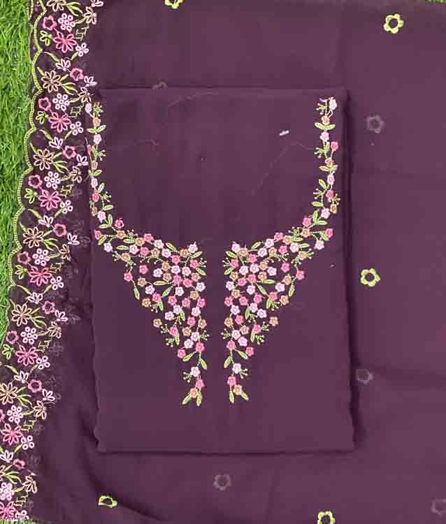 Party Wear Georgette Churidar Materials Set DC358-02