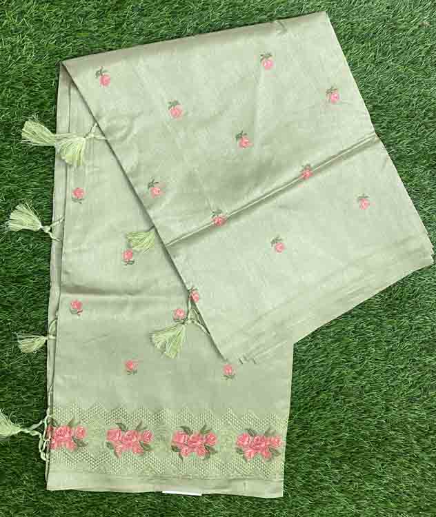 Embroidered Art Silk Saree DS451-01