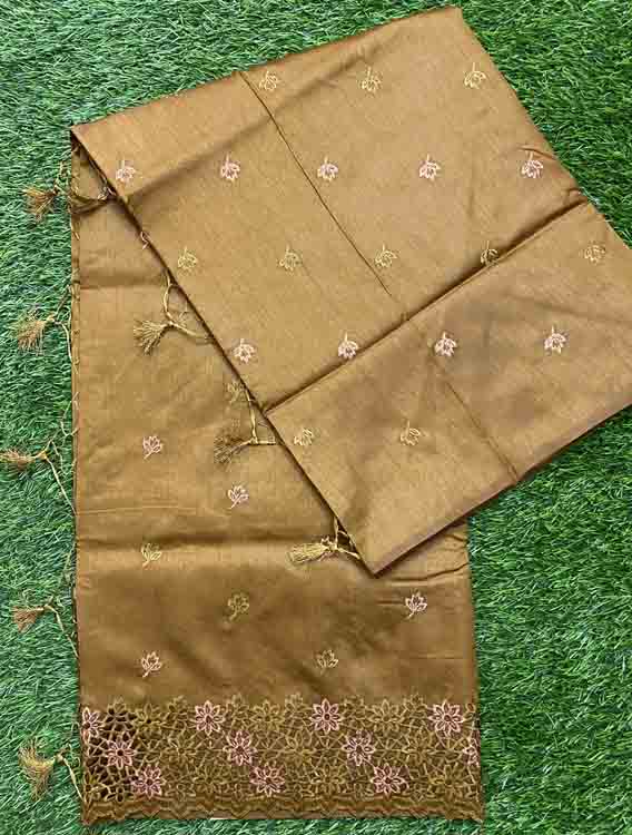 Art Silk Saree with Cut Work Embroidery DS464-03